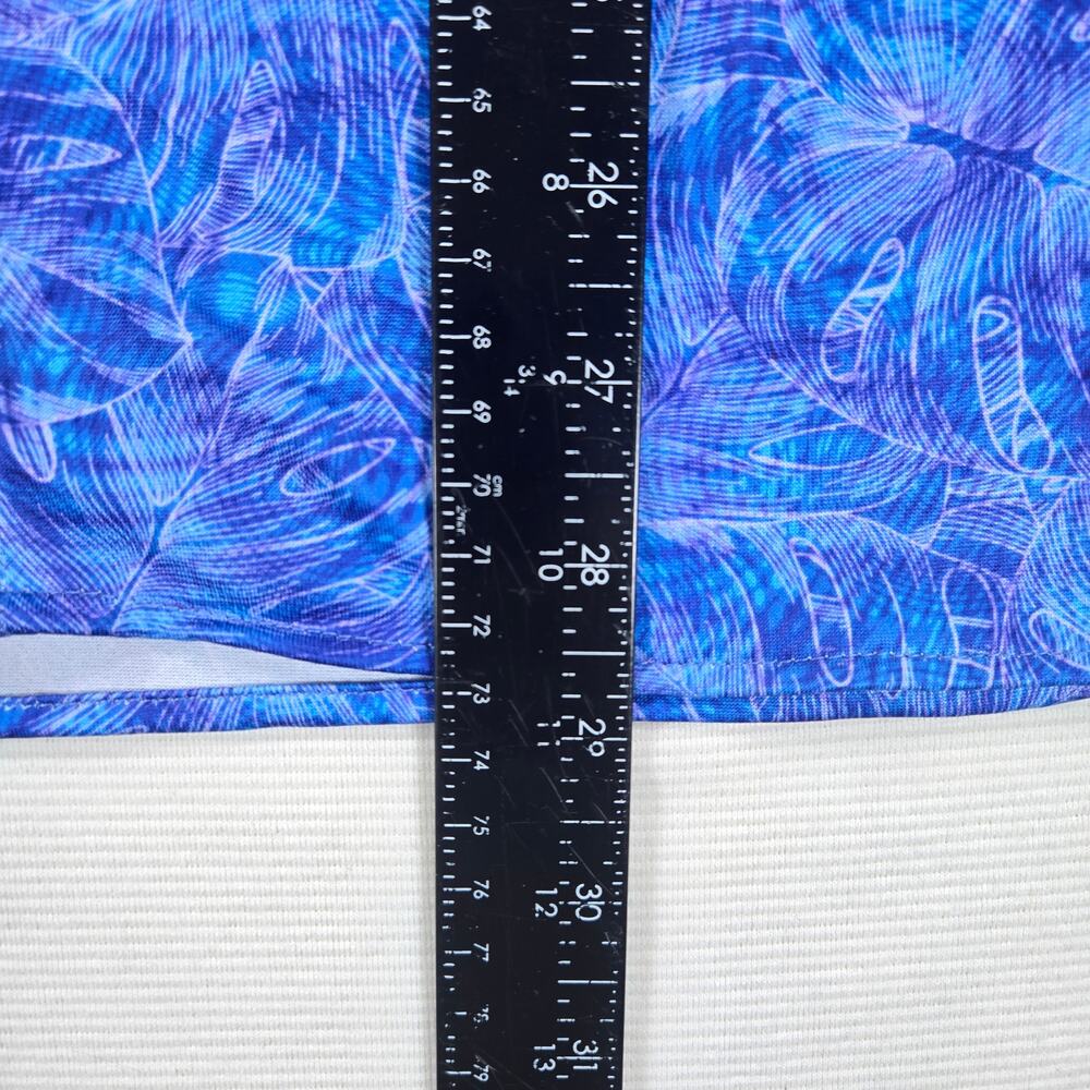 NWT CON.STRUCT Monster Leaf Blue Button‎ Up Slim … - image 5